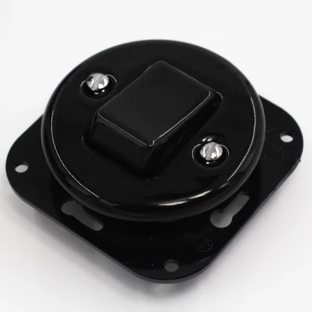 Łącznik krzyżowy 'Retro ceramic' bez ramki,  10A-250V~, czarny TG-RC-140B