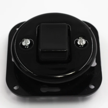 Łącznik krzyżowy 'Retro ceramic' bez ramki,  10A-250V~, czarny TG-RC-140B