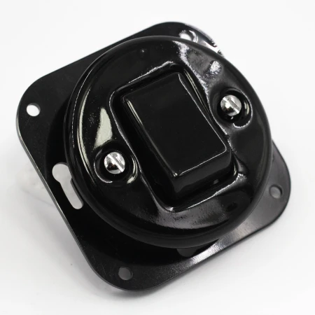 Łącznik krzyżowy 'Retro ceramic' bez ramki,  10A-250V~, czarny TG-RC-140B