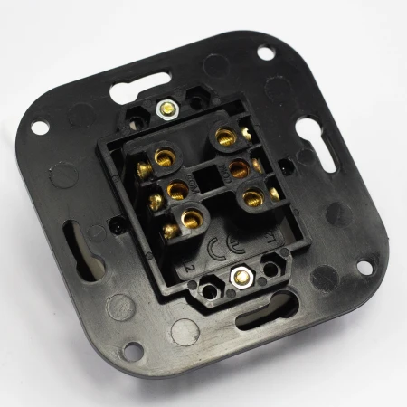 Łącznik krzyżowy 'Retro ceramic' bez ramki,  10A-250V~, czarny TG-RC-140B