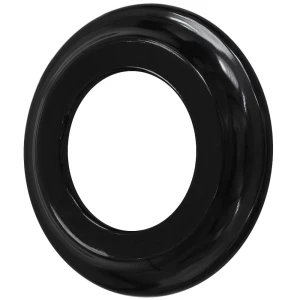 Ramka pojedyncza okrągła do łączników i gniazd  'Retro ceramic' - czarna TG-RC-001RB