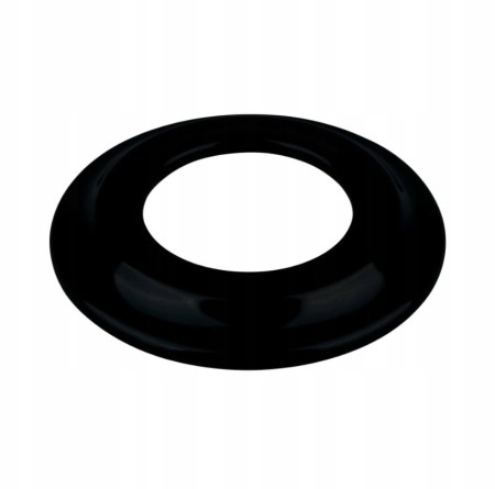 Ramka pojedyncza okrągła do łączników i gniazd  'Retro ceramic' - czarna TG-RC-001RB