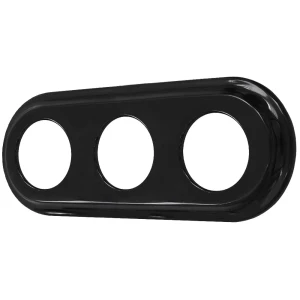 Ramka potrójna okrągła do wyłączników i gniazd  'Retro ceramic' - czarna TG-RC-003RB