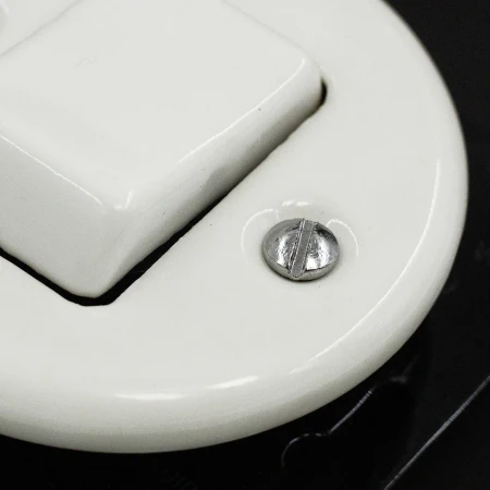 Łącznik krzyżowy 'Retro ceramic' bez ramki, 10A-250V~, biały TG-RC-140W