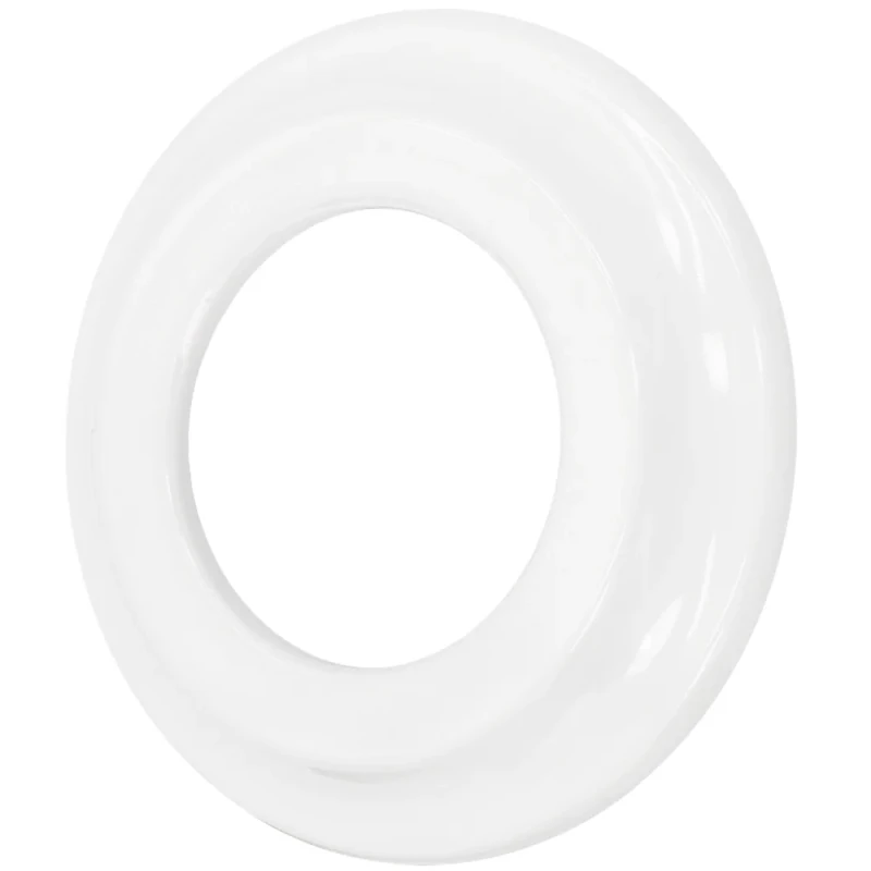 Ramka pojedyncza okrągła do wyłączników i gniazd 'Retro ceramic' - biała TG-RC-001RW