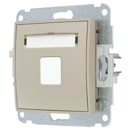 Karlik Seria Mini Mechanizm gniazda multimedialnego pojednczego bez modułu (standard Keystone) kolor taupe symbol 60MGM-1P