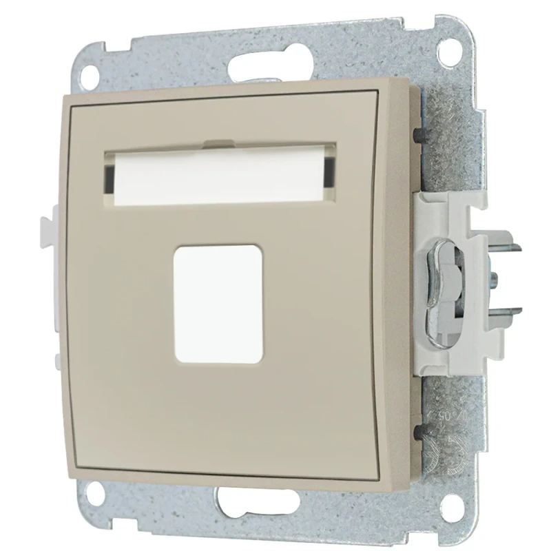 Karlik Seria Mini Mechanizm gniazda multimedialnego pojednczego bez modułu (standard Keystone) kolor taupe symbol 60MGM-1P