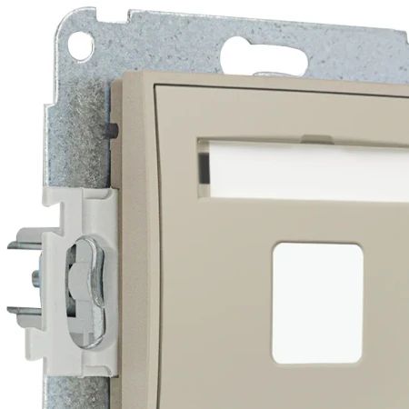 Karlik Seria Mini Mechanizm gniazda multimedialnego pojednczego bez modułu (standard Keystone) kolor taupe symbol 60MGM-1P