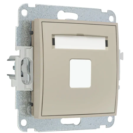Karlik Seria Mini Mechanizm gniazda multimedialnego pojednczego bez modułu (standard Keystone) kolor taupe symbol 60MGM-1P