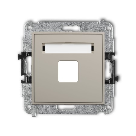 Karlik Seria Mini Mechanizm gniazda multimedialnego pojednczego bez modułu (standard Keystone) kolor taupe symbol 60MGM-1P