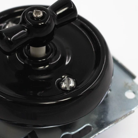 Łącznik podwójny obrotowy 'Retro ceramic' bez ramki, 10A-250V~, czarny TG-RC-210XB
