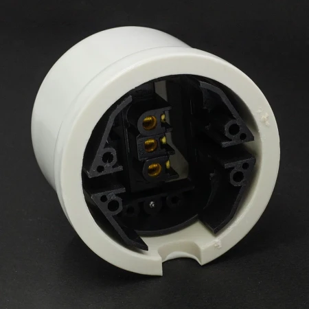 Łącznik schodowy natynkowy 'Retro ceramic' 10A-250V~, biały TG-RCS-120W