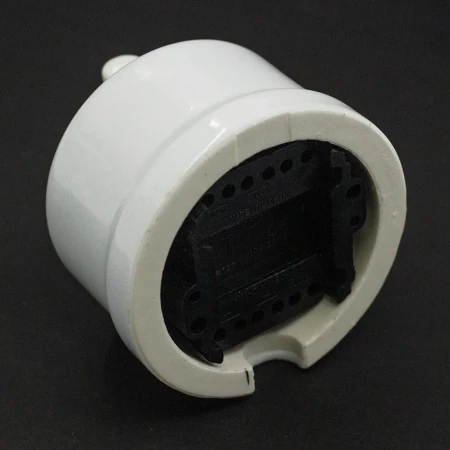 Łącznik krzyżowy obrotowy natynkowy 'Retro ceramic' 10A-250V~, biały TG-RCS-140XW