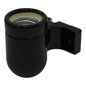 Ceramiczna oprawka retro żarówki naścienna kinkiet E27 kolor czarny