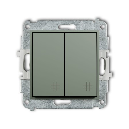 Karlik Seria Mini Mechanizm łącznika podwójnego krzyżowego kolor szałwiowy symbol 61MWP-66
