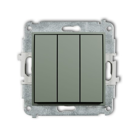 Karlik Seria Mini Mechanizm łącznika potrójnego kolor szałwiowy symbol 61MWP-7