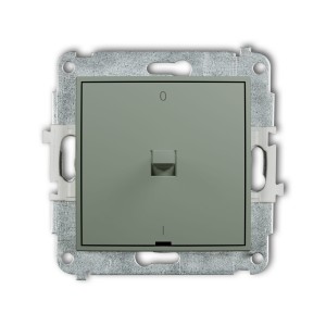 Karlik Seria Mini Mechanizm łącznika dwubiegunowego w stylu amerykańskim kolor szałwiowy symbol 61MWPUS-9