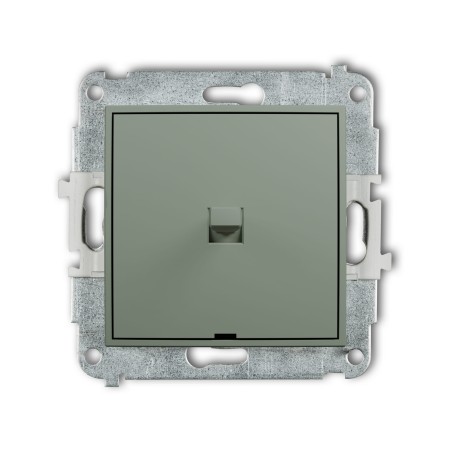 Karlik Seria Mini Mechanizm łącznika zwiernego, jednobiegunowego w stylu amerykańskim (jeden klawisz bez piktogramu) kolor szałwiowy symbol 61MWPUS-4.1