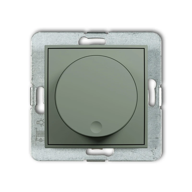 Karlik Seria Mini Mechanizm elektronicznego regulatora oświetlenia przyciskowo-obrotowego do lamp LED kolor szałwiowy symbol 61MRO-2