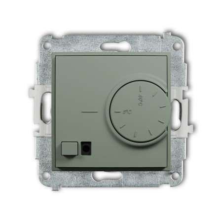 Karlik Seria Mini Mechanizm elektronicznego regulatora temperatury z czujnikiem podpodłogowym kolor szałwiowy symbol 61MRT-1