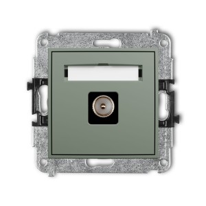 Karlik Seria Mini Mechanizm gniazda antenowego pojedynczego TV  kolor szałwiowy symbol 61MGTV-1