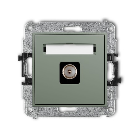 Karlik Seria Mini Mechanizm gniazda antenowego pojedynczego TV  kolor szałwiowy symbol 61MGTV-1