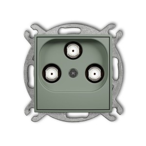 Karlik Seria Mini Mechanizm gniazda multimedialnego 3F DATA (UPC) kolor szałwiowy symbol 61MGMU
