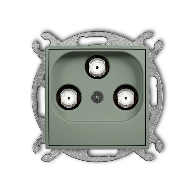 Karlik Seria Mini Mechanizm gniazda multimedialnego 3F DATA (UPC) kolor szałwiowy symbol 61MGMU