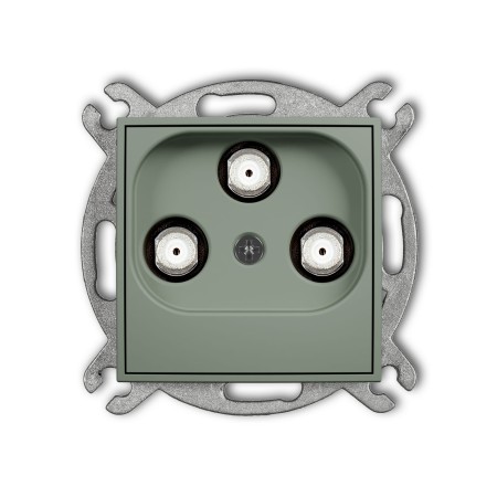 Karlik Seria Mini Mechanizm gniazda multimedialnego 3F DATA (Vectra) kolor szałwiowy symbol 61MGMV
