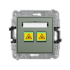Karlik Seria Mini Mechanizm gniazda światłowodowego/optycznego podwójnego kolor szałwiowy symbol 61MGOP-2