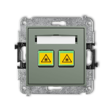 Karlik Seria Mini Mechanizm gniazda światłowodowego/optycznego podwójnego kolor szałwiowy symbol 61MGOP-2