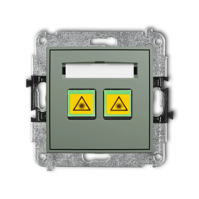 Karlik Seria Mini Mechanizm gniazda światłowodowego/optycznego podwójnego kolor szałwiowy symbol 61MGOP-2
