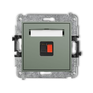 Karlik Seria Mini Mechanizm gniazda głośnikowego pojedynczego kolor szałwiowy symbol 61MGG-1