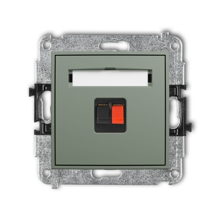 Karlik Seria Mini Mechanizm gniazda głośnikowego pojedynczego kolor szałwiowy symbol 61MGG-1