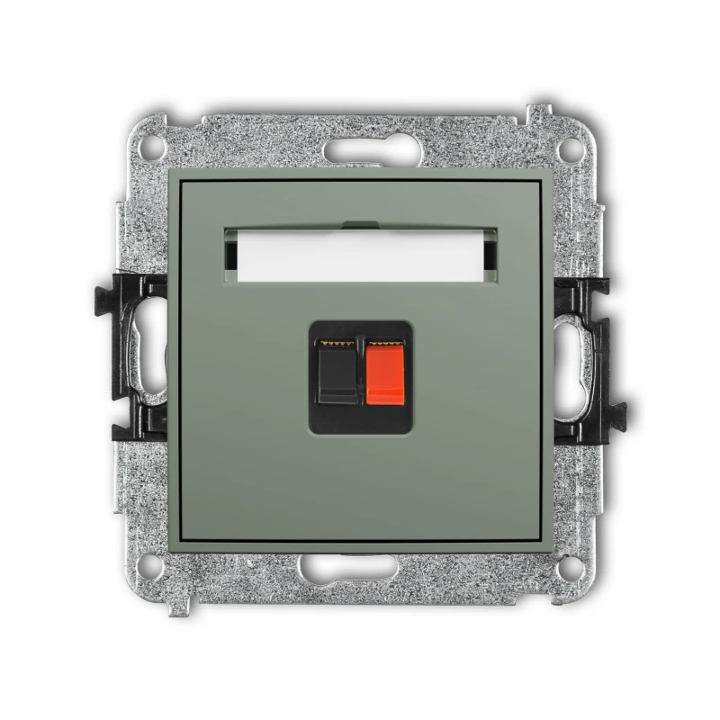 Karlik Seria Mini Mechanizm gniazda głośnikowego pojedynczego kolor szałwiowy symbol 61MGG-1