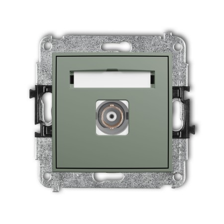 Karlik Seria Mini Mechanizm gniazda pojedynczego BNC kolor szałwiowy symbol 61MGBNC-1