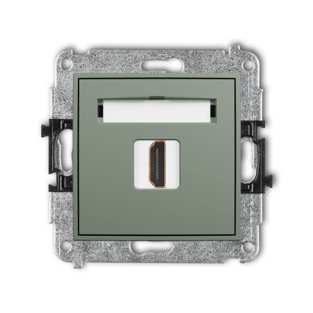 Karlik Seria Mini Mechanizm gniazda pojedynczego HDMI 2.1, 8K kolor szałwiowy symbol 61MHDMI-5