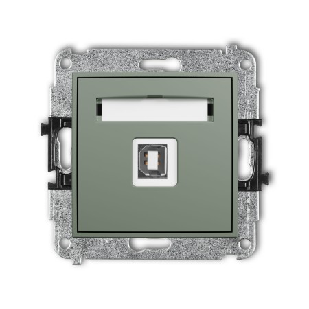 Karlik Seria Mini Mechanizm gniazda pojedynczego USB A-B 2.0 kolor szałwiowy symbol 61MGUSB-3