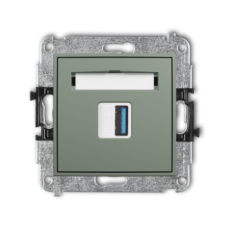 Karlik Seria Mini Mechamizm gniazda pojedynczego USB A-A 3.0 kolor szałwiowy symbol 61MGUSB-5