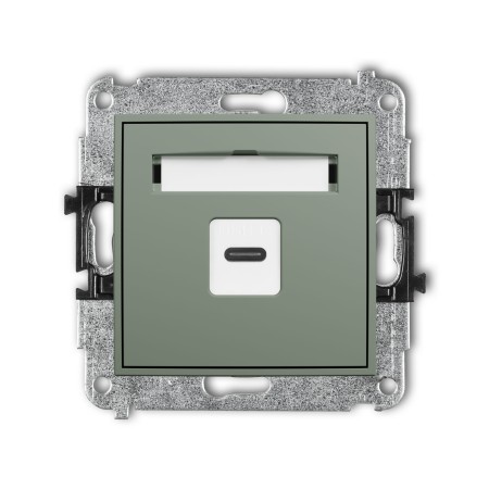 Karlik Seria Mini Mechanizm gniazda pojedynczego 1xUSB C-C kolor szałwiowy symbol 61MGUSB-7