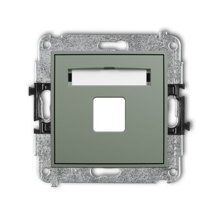 Karlik Seria Mini Mechanizm gniazda multimedialnego pojednczego bez modułu (standard Keystone) kolor szałwiowy symbol 61MGM-1P