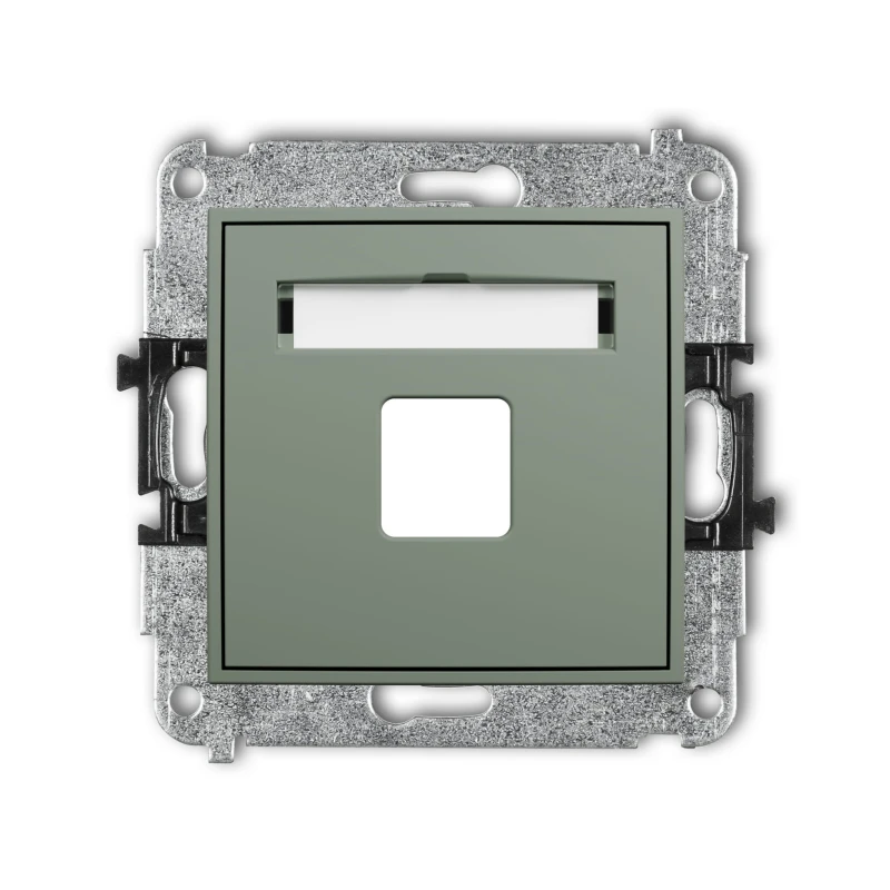 Karlik Seria Mini Mechanizm gniazda multimedialnego pojednczego bez modułu (standard Keystone) kolor szałwiowy symbol 61MGM-1P