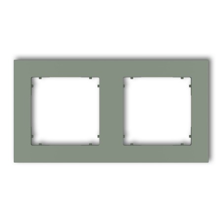 Karlik Seria Mini Ramka uniwersalna podwójna kwadratowa z tworzywa kolor szałwiowy symbol 61MR-2