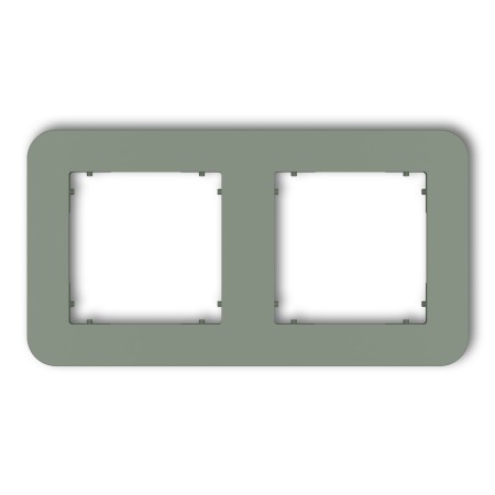 Karlik Seria Mini Ramka uniwersalna podwójna zaokrąglona z tworzywa kolor szałwiowy symbol 61MRTZ-2
