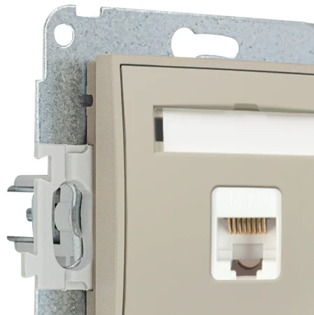 Gniazdo komputerowe pojedyncze rj45 taupe Karlik Mini 60MGK-1