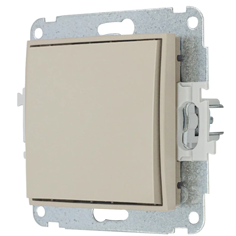 Karlik Seria Mini Mechanizm łącznika zwiernego, jednobiegunowego (jeden klawisz bez piktogramu) kolor taupe symbol 60MWP-4.1