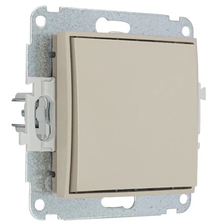 Karlik Seria Mini Mechanizm łącznika schodowego (jeden klawisz bez piktogramu) kolor taupe symbol 60MWP-3.1