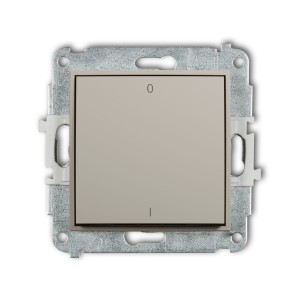 Karlik Seria Mini Mechanizm łącznika dwubiegunowego kolor taupe symbol 60MWP-9