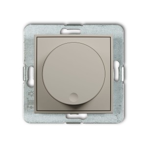 Karlik Seria Mini Mechanizm elektronicznego regulatora oświetlenia przyciskowo-obrotowego do lamp LED kolor taupe symbol 60MRO-2