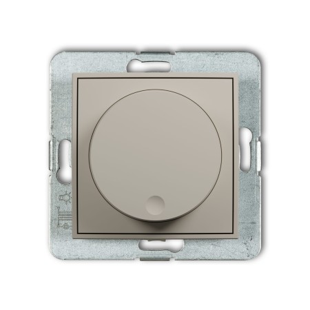 Karlik Seria Mini Mechanizm elektronicznego regulatora oświetlenia przyciskowo-obrotowego do lamp LED kolor taupe symbol 60MRO-2